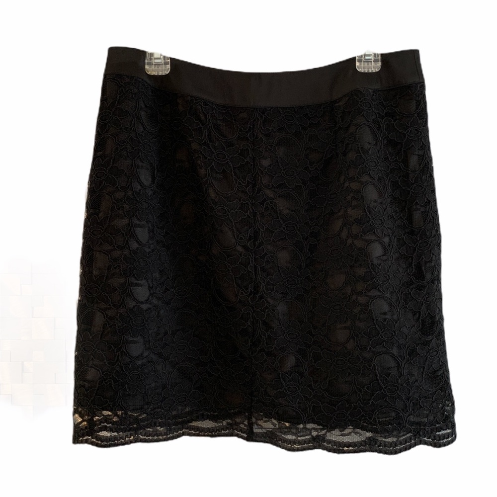 Laundry Lace & Satin Zipper Skirt - Picture 7 of 7